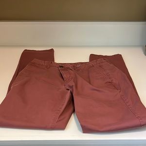 Bonobos Men's Chino Pant Slim - Salmon/Red Size 36x34
